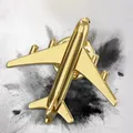 Broches de modèle d'avion en métal doré broche de vêtements imbibés accessoires de bijoux avion