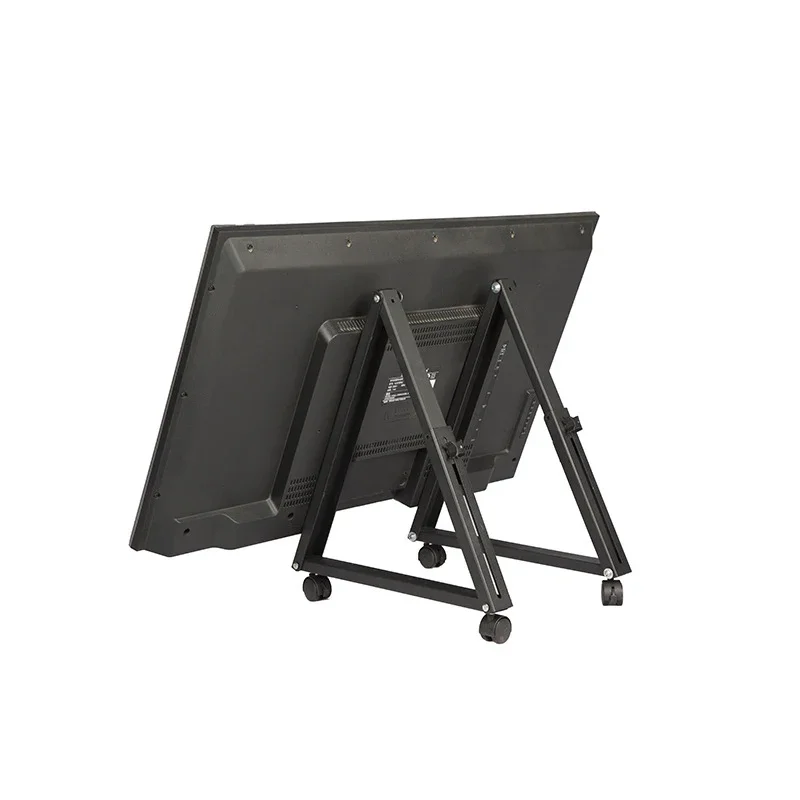 1 paire de supports TV roulants, support TV Mobile avec roulettes pour LED 32-55 pouces, LCD, téléviseurs plats et incurvés, chariot TV à Angle réglable
