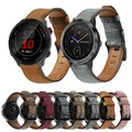 Bracelet en cuir rétro pour montre Garmin Vivoactive 3 4 Vivomove Sport HR Forerunner 55 245 645