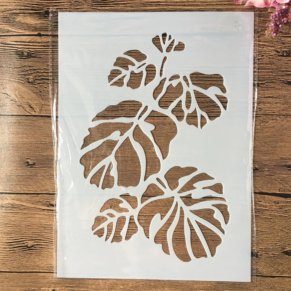 Pochoirs A4 à grandes feuilles larges de 29cm, bricolage, couches, peinture murale, Scrapbook, coloration, gaufrage, modèle décoratif d'album
