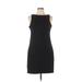 Casual Dress - Sheath Crew Neck Sleeveless: Black Print Dresses - Women's Size Large