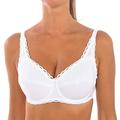 Playtex Damen Bügel-BH Crossover Bio-Baumwolle x1 Bh, Weiss, 100D