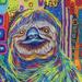 Bungalow Rose Handmade Colorful Sloth Print Canvas | 6.75 H x 6.75 W x 0.6 D in | Wayfair 4CBE2289F15B4B4A92E924B3201D2C2E