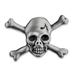 PinMart s Small Skull and Cross Bones Halloween Biker Lapel Pin