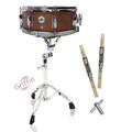 Griffin Snare Drum Package with Snare Stand 2 Pairs of Drum Sticks & Drum Key Snare Kit with Poplar Wood Shell 14 x 5.5 with Flat Hickory PVC 8 Metal Tuning Lugs & Snare Strainer Throw Off