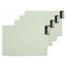 Smead 100% Recycled End Tab Pressboard Guides with Metal Tabs 1/3-Cut End Tab Blank 8.5 x 14 Green 50/Box (63235)