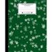 Unruled Composition Notebook. 8 X 10. 120 Pages. Winter and Christmas Time: Christmas Holiday Season Notebook. Winter Showflakes on Christmas Green Pattern Cover. (Other)