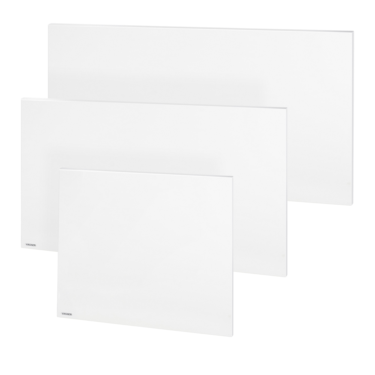 VASNER Mellux Slim Infrarotheizung Metall weiß 670 Watt, Infrarot Heizpaneel elektrisch, extraflaches Design, flexible Montage Image