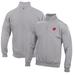 Men's Gray Wisconsin Badgers Big Cotton Quarter-Zip Pullover Sweatshirt