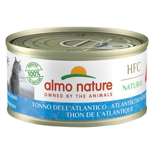 Sparpaket: 24x70g Almo Nature HFC Natural Atlantikthunfisch Katzenfutter nass