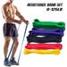 Exercise Resistance Bands Set 5 Loop Gym Exercise Fitness Pull Up Workout