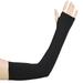 Protection Gloved Arm Sleeves for Men & Women Cycling Ice Arm Sleeve Fingerless Sun Compression Long Arm Cover black blackï¼ŒG190610