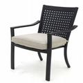 Patio Master 108349 Highland Cast Aluminum Dining Chair with Neutral Seat Cushion