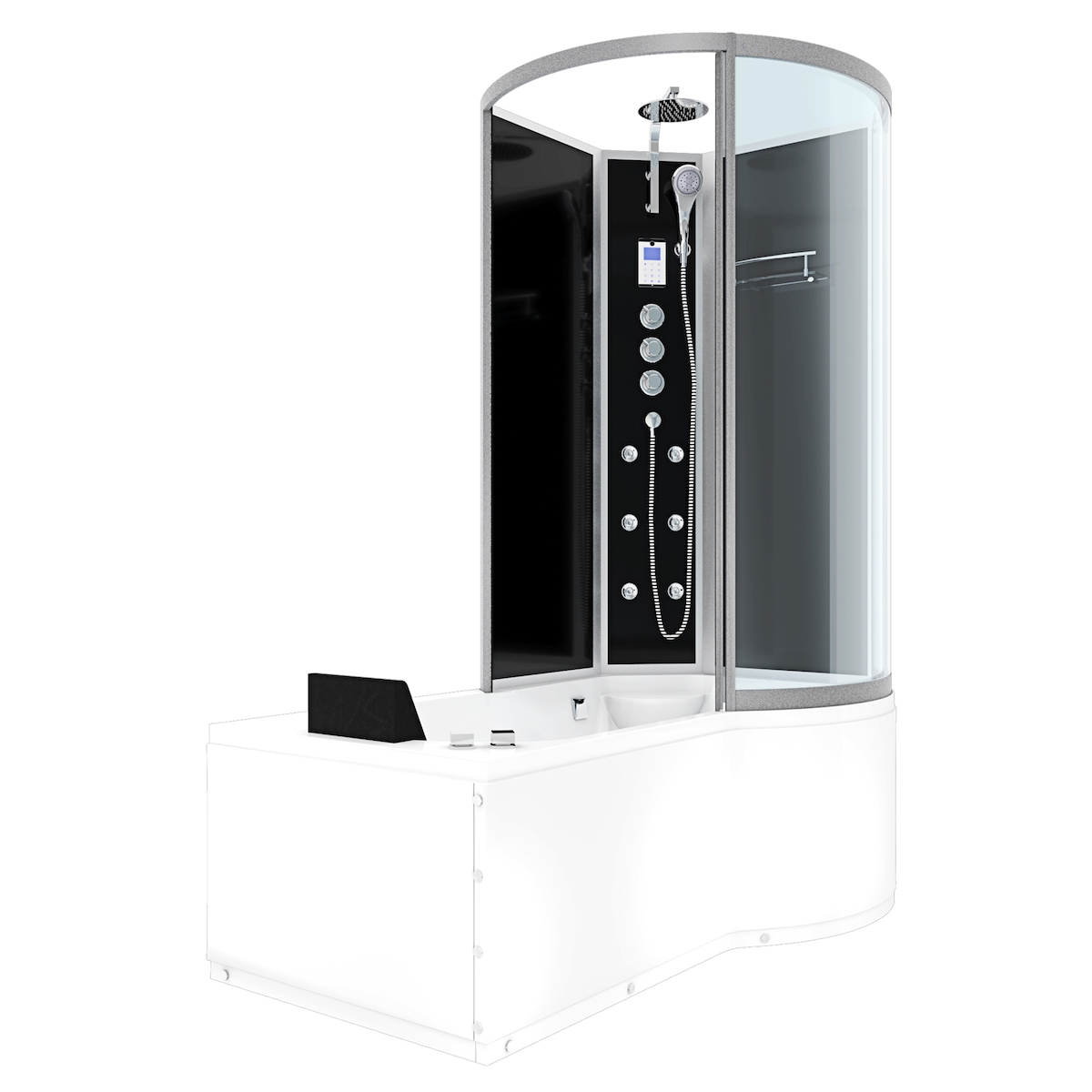 AcquaVapore Whirlpool Wanne Duschtempel Dusche Duschkabine K50-L33-WP 170x100 cm ohne 2K Scheiben Versiegelung Image