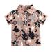 Boys Shirts 7 8 Toddler Boys Short Sleeve Cartoon Floral Printed T Shirt Gentleman Tops Clothes Youth Basketball Short Boy