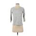 J.Crew 3/4 Sleeve T-Shirt: Gray Marled Tops - Women's Size 2X-Small