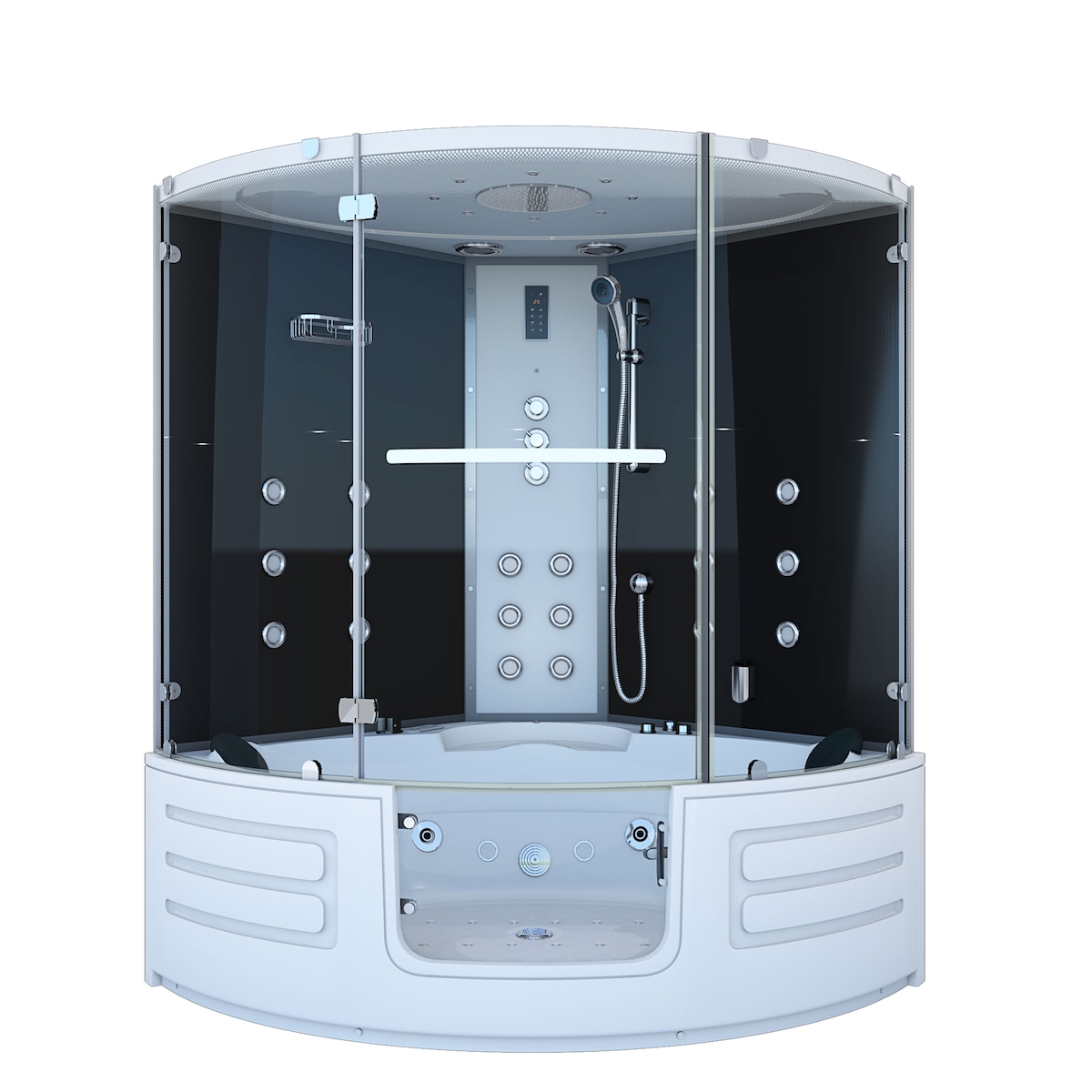 AcquaVapore Dampfdusche Whirlpool Dusche Duschkabine K70-SW-TH-EC-SC 150x150cm Schlauchreinigung+Scheibenversiegelung Image