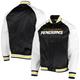 "Mitchell & Ness pour homme Noir/Blanc Pittsburgh Penguins Primetime Raglan Satin Full-Snap Jacket"