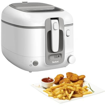 TEFAL Fritteuse "FR3141 Super Uno" Fritteusen große Kapazität, Timer grau (weiß/grau)