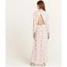 J. Crew Dresses | J Crew Collection Dress Pink Freesia Floral Ruffle Silk Maxi Cinched Open Back S | Color: Pink | Size: S