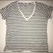 Madewell Tops | Madewell V-Neck Cut T Shirt Madewell Size Small | Color: Blue/White | Size: S