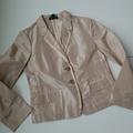J. Crew Jackets & Coats | Jcrew Collection Silk Taffeta Grosgrain Tipped Jacket Blazer 4 Champagne | Color: Cream | Size: 4