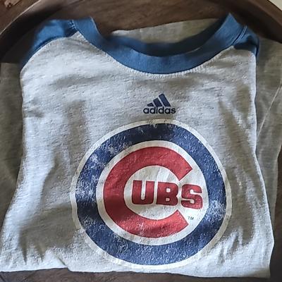 Adidas Shirts & Tops | Cubs 3/4 Sleeve Tshirt | Color: Blue/Gray | Size: M 10-12