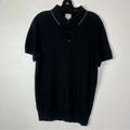 J. Crew Shirts | J. Crew Black Polo Shirt Cotton Silk Blend Men’s Medium | Color: Black/White | Size: M
