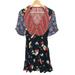 Free People Dresses | 34. Free People Womens Floral Black Red Dress Size 2 | Color: Black/Red | Size: 2