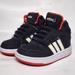 Adidas Shoes | Adidas Hoops Mid 2.0 Boys Shoes Size 6.5 Toddler Basketball Sneakers Black Red | Color: Black/Red | Size: 6.5bb
