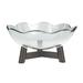 Ivy Bronx Demonde Glass/ Decorative Bowl Stainless Steel/Glass & Crystal in Gray | 8.4 H x 17 W x 17 D in | Wayfair