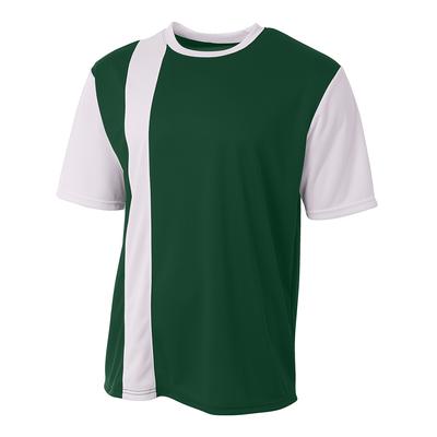 A4 NB3016 Athletic Youth Legend Soccer Jersey T-Shirt in Forest Green/White size Small | Polyester A4NB3016