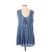 Suzanne Betro Casual Dress: Blue Dresses - Women's Size Small