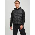 Steppweste JACK & JONES "HERO BODYWARMER COLLAR" Gr. XS (44), schwarz Herren Westen Steppwesten