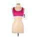 Athletic Works Sports Bra: Pink Color Block Activewear - Women's Size 13