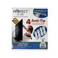 4 Pack Anti-Tip Furniture & TV Straps with Mounting Hardware in White (Available in a pack of 6)