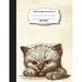 Composition notebook wide ruled 200 pages 8.5 x 11 inch Vintage drawing cute cat: Large composition book journal for school student/teacher/office (Paperback)