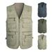 Cheers US Men s Fishing Vest Summer Outdoor Lightweight Work Photo Vest 16 Pockets