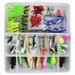 Lixada 101PCS Fishing Lures Tackle Mixed Hard Baits Soft Baits Popper Crankbait VIB Topwater Fishing Lures Hooks Fishing Accessories Kit Set with Storage Box