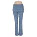 Soft Surroundings Casual Pants - High Rise Boot Cut Boot Cut: Blue Bottoms - Women's Size Small Petite
