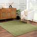 Hauteloom Heavenly Solid Shag Area Rug for Living Room Bedroom - High Pile Fluffy Carpet - Soft Shaggy Cozy Plush Rug - Green - 2 x 3