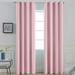 Amay Blackout Grommet Curtain Panel Baby Pink 52 Inch Wide by 45 Inch Long- 1Panel