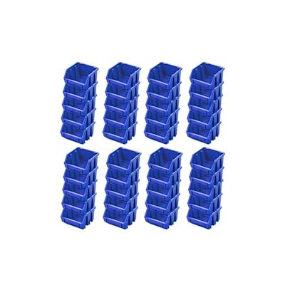 PROREGAL Mega Deal 40x Sichtlagerbox 1 | HxBxT 7,5x11,6x11,2cm | Polypropylen | Blau | Sichtlagerbehälter, Sichtlagerkasten, Sortierbehälter Image