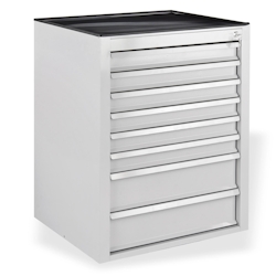 PROREGAL Schubladenschrank Kobra mit 8 Schubladen | HxBxT 90x71x55cm | Lichtgrau Image