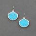 Lucky Brand Turquoise Slice Drop Earring - Women's Ladies Accessories Jewelry Earrings in Silver