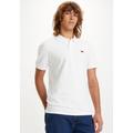 Poloshirt LEVI'S "LE SLIM HOUSEMARK POLO" Gr. S, weiß (bright white) Herren Shirts Kurzarm