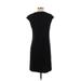 Dana Buchman Casual Dress - Sheath Crew Neck Short sleeves: Black Print Dresses - Women's Size Small