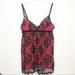 Victoria's Secret Intimates & Sleepwear | *Victoria’s Secret Very Sexy Red Lace Babydoll Red And Black Lace Floral | Color: Black/Red | Size: M