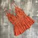 Free People Tops | Free People Lace Adella Cami | Color: Orange | Size: Xs