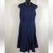 Kate Spade Dresses | Kate Spade Blue/Navy Sleeveless Zipper Poly/Poly Blend Dress Women - Size 8 -Nwt | Color: Blue | Size: 8